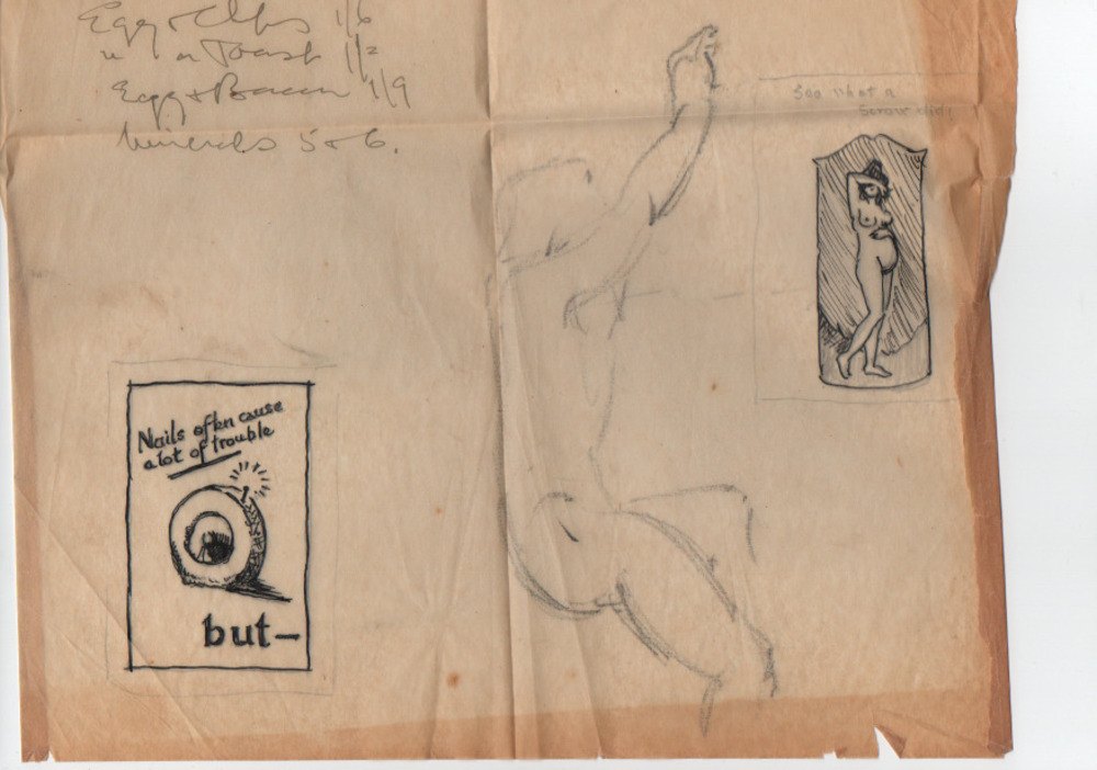 Ann had this in an envelope marked 'Grandpa's naughty drawing'