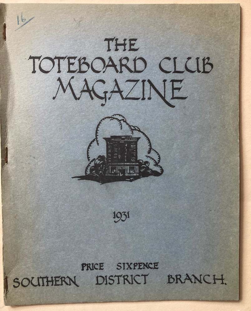 George worked as a totaliser operator - a betting officer - at the racecourse betting office in london for 10 years (1929-39).